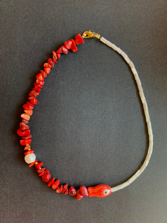Collar mar rojo