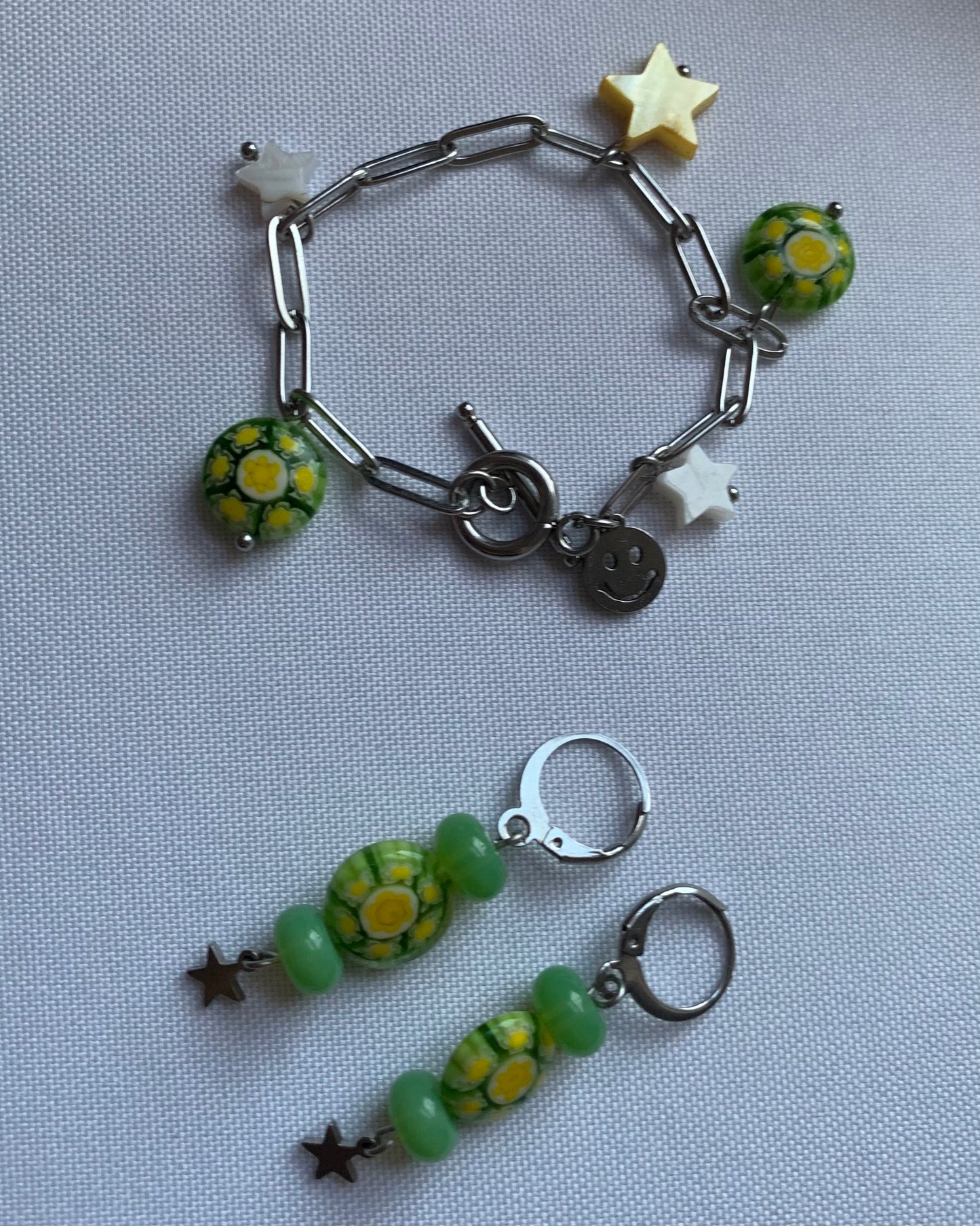 Pendientes murano verdes