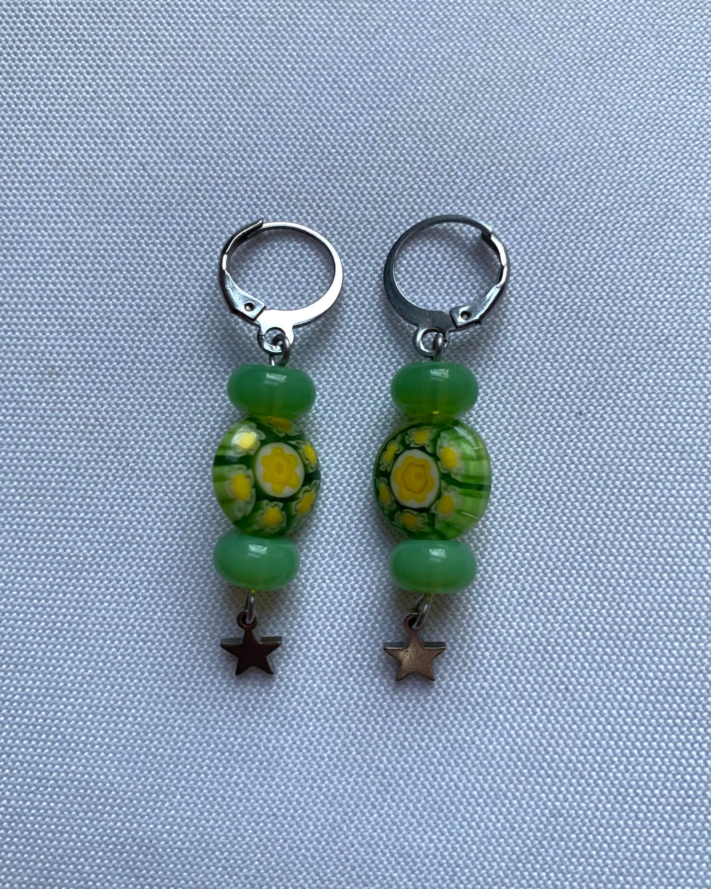Pendientes murano verdes